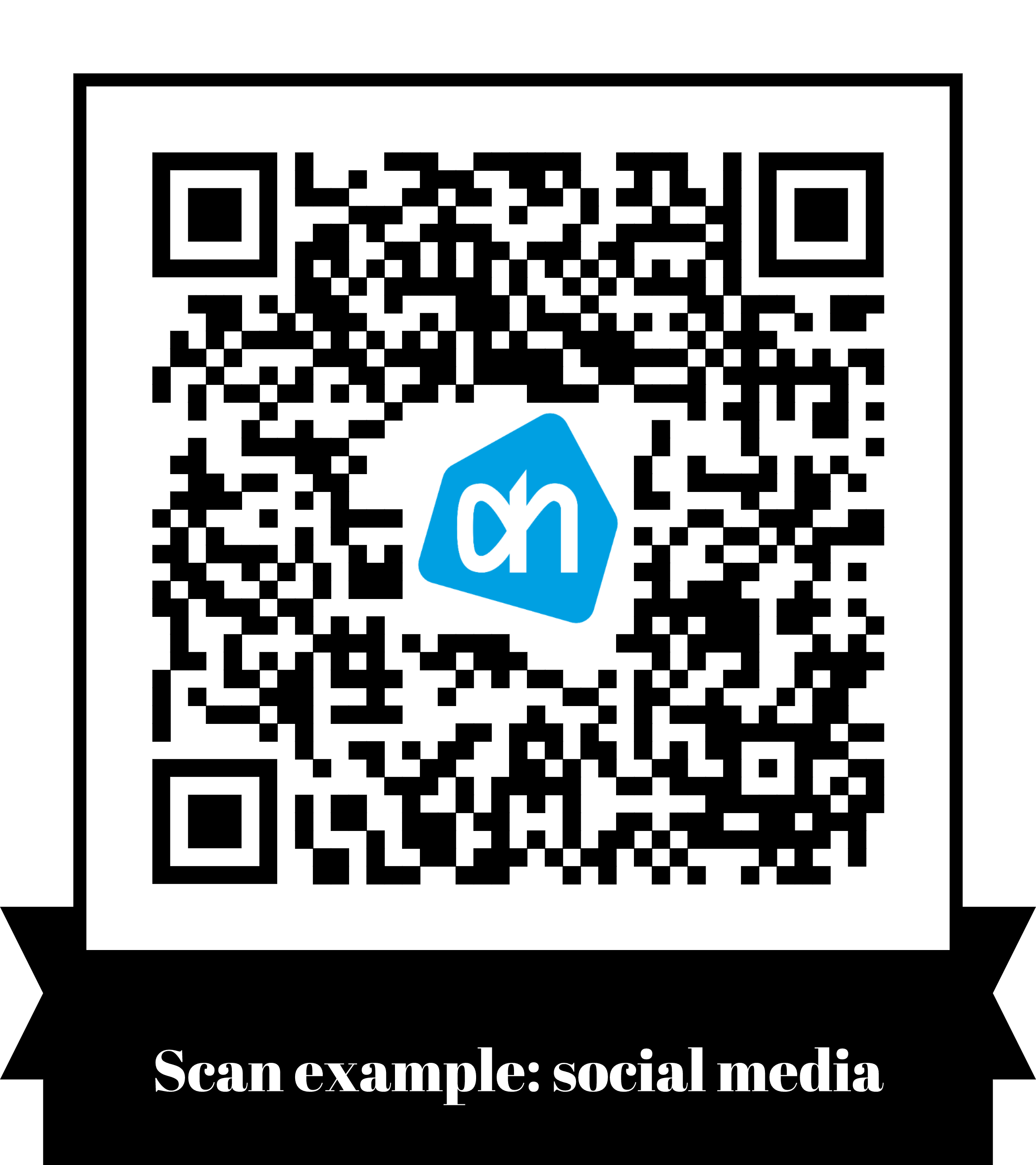 Sosiale medier – eksempel på QR-kode